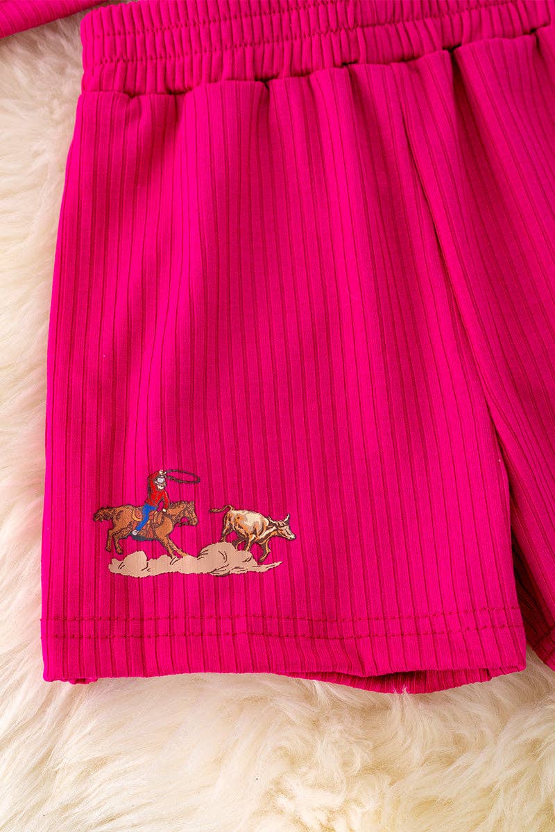 Rodeo Baby Hot pink 2 piece set.