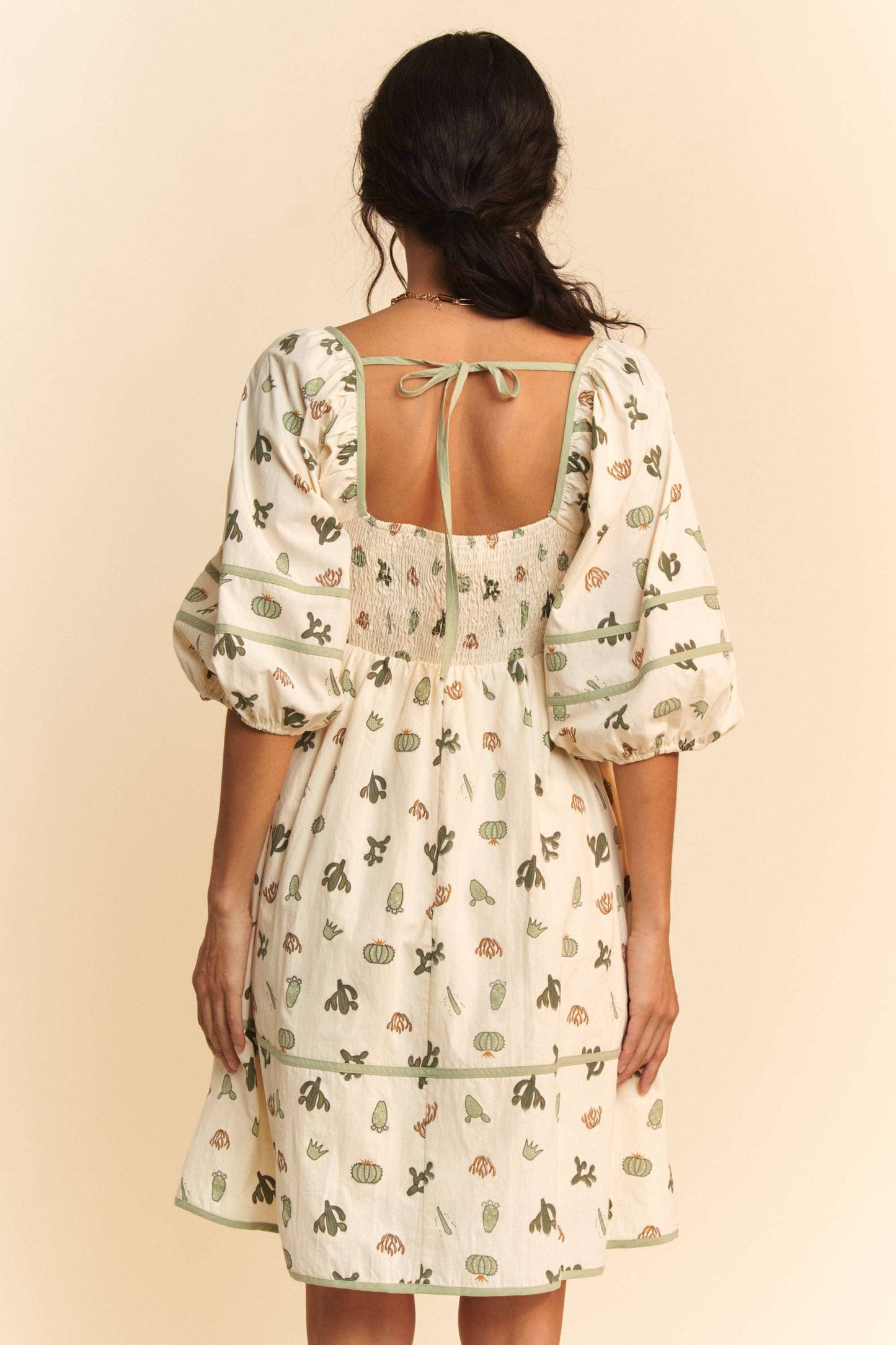 Cactus Printed Mini Dress