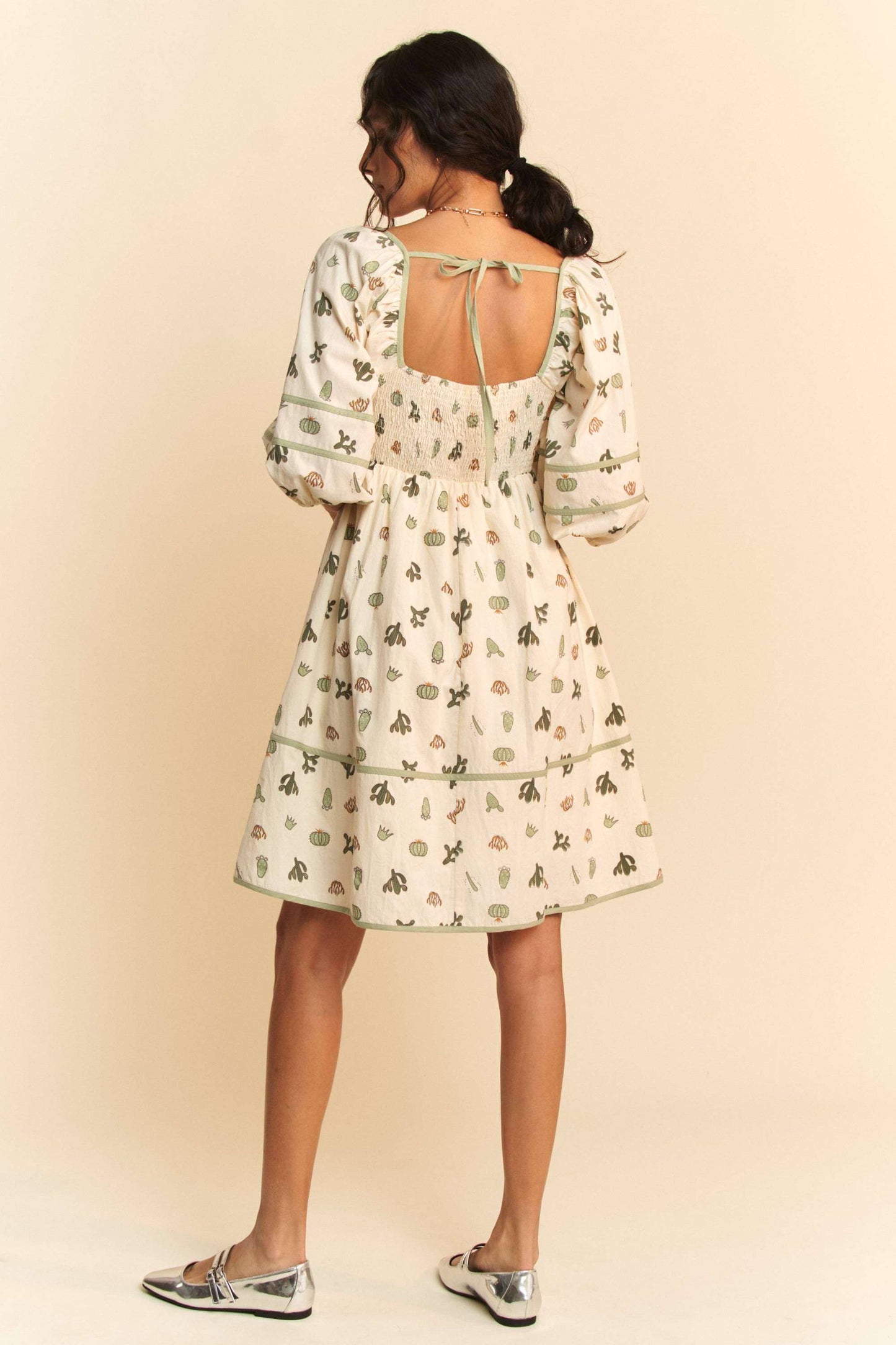 Cactus Printed Mini Dress