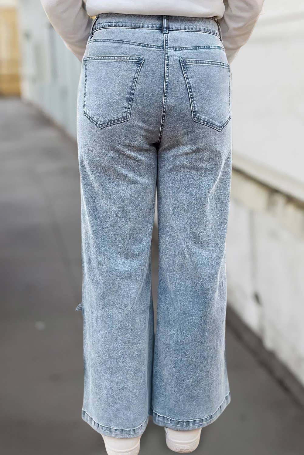 Bow Knot Side Detail Straight Leg Loose Jeans | 4-16